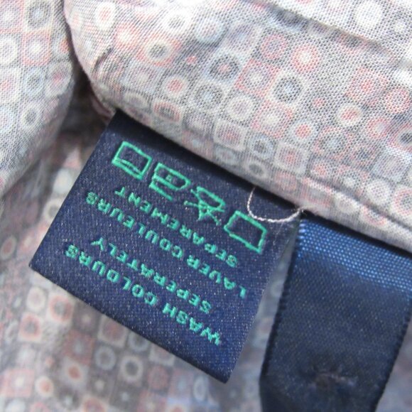 John Lennon Purple Geometric Print Camp Collar 100% Viscose Lightweight Shirt M - Picture 9 of 11